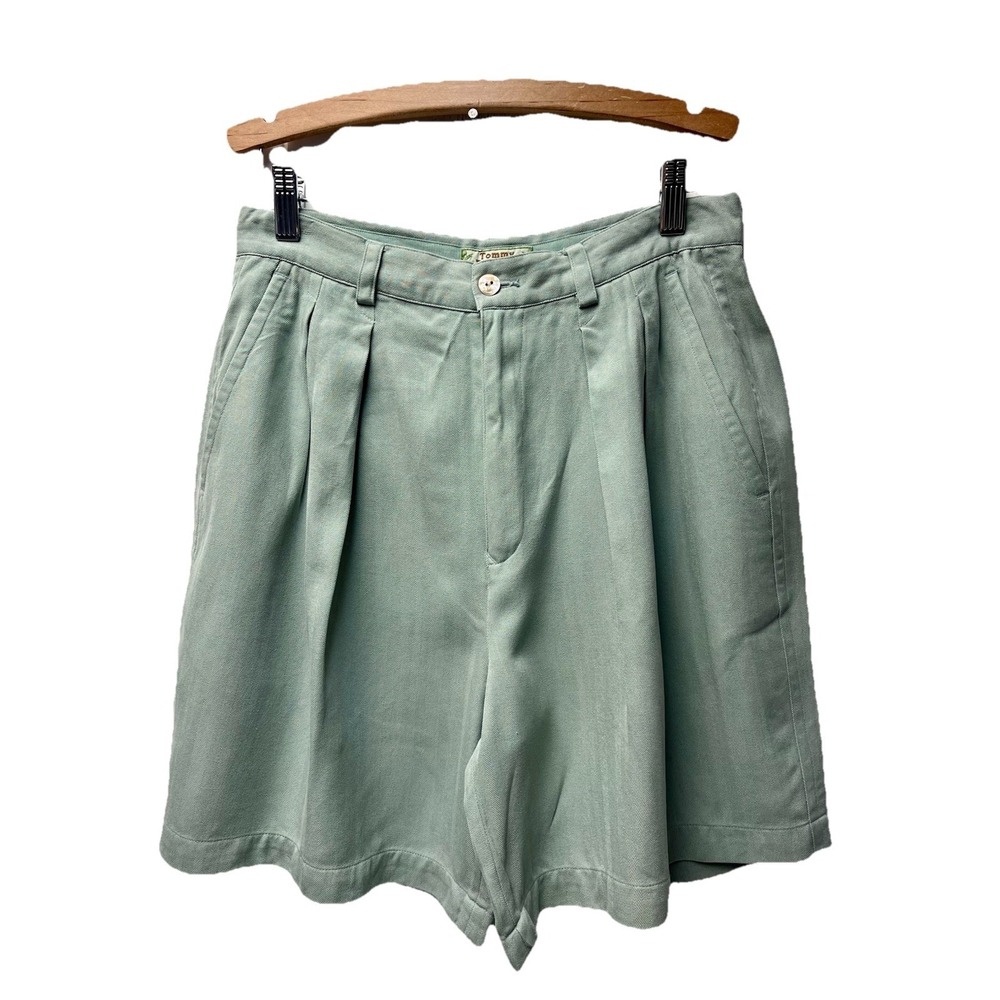 Tommy Bahama 10 Sage Green Silk Bermuda Shorts Golf Walking Beach Preppy Boating